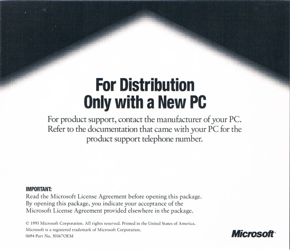 Back Cover for Microsoft Golf: Multimedia Edition (Windows 3.x) (v1.0, OEM version for Gateway 2000 computer)