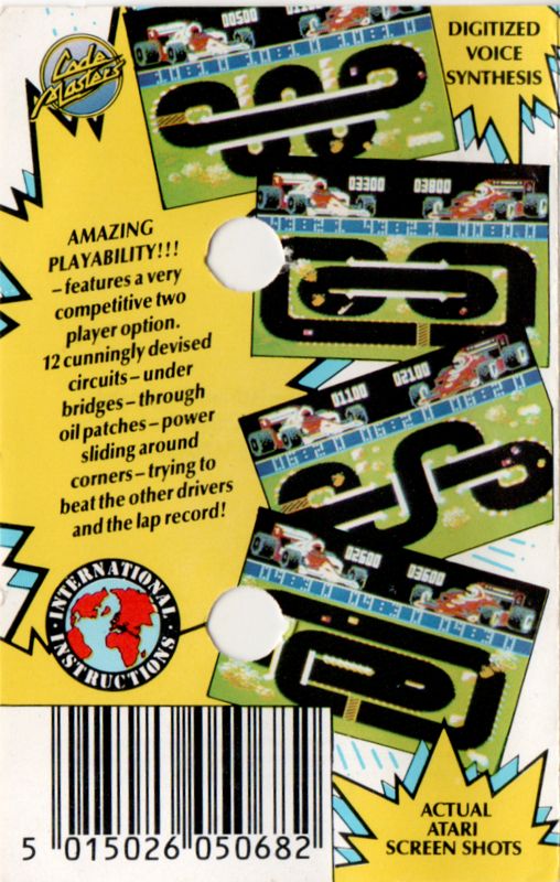Back Cover for Grand Prix Simulator (Atari 8-bit)