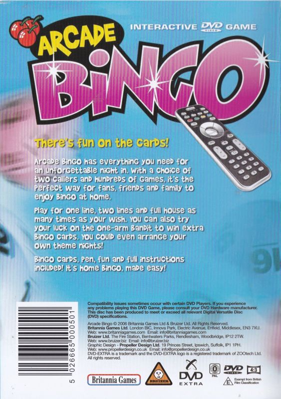Arcade Bingo Interactive DVD Game cover or packaging material MobyGames