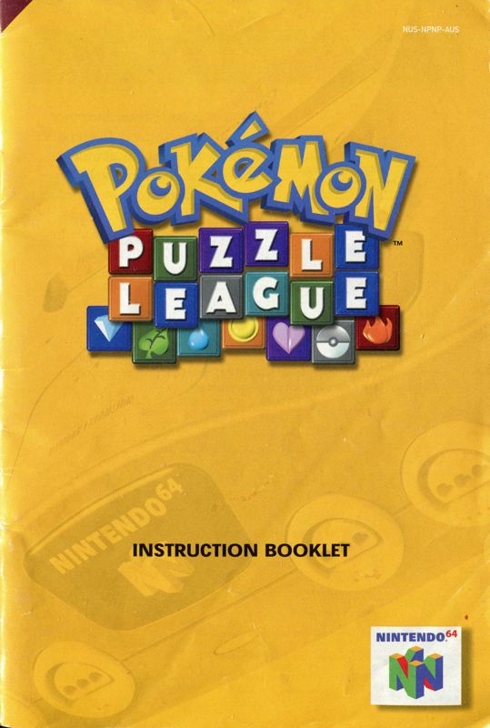 Manual for Pokémon Puzzle League (Nintendo 64): Front