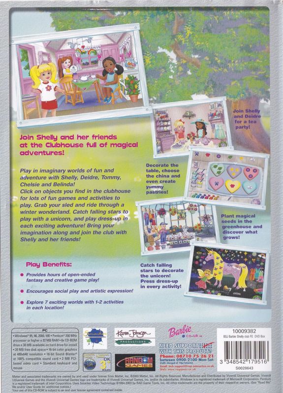 Back Cover for Shelly Club (Windows) (BestSeller Junior release)
