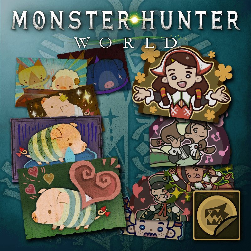 Front Cover for Monster Hunter: World - Additional Sticker Set Bundle 1 (PlayStation 4) (download release)