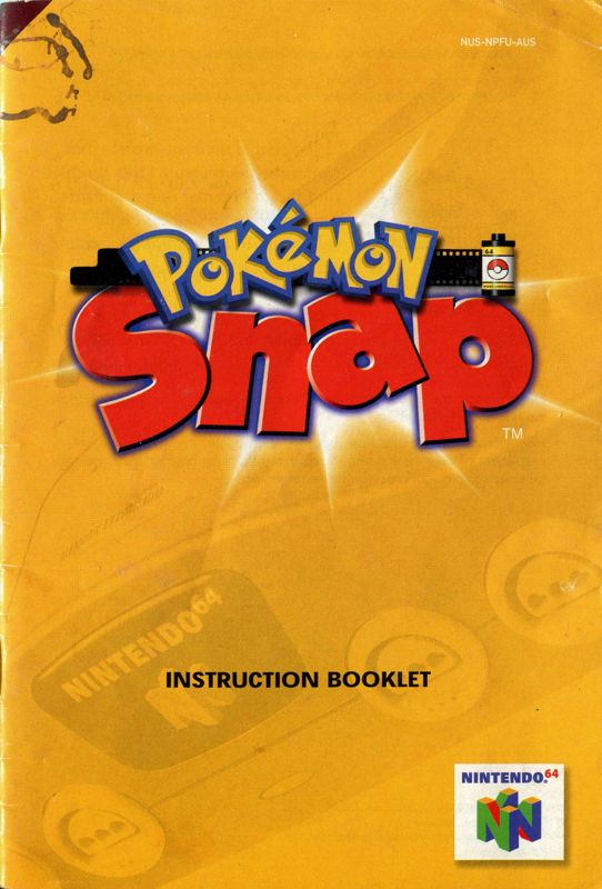 Manual for Pokémon Snap (Nintendo 64): Front