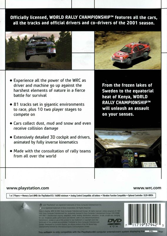 WRC World Rally Championship cover or packaging material - MobyGames