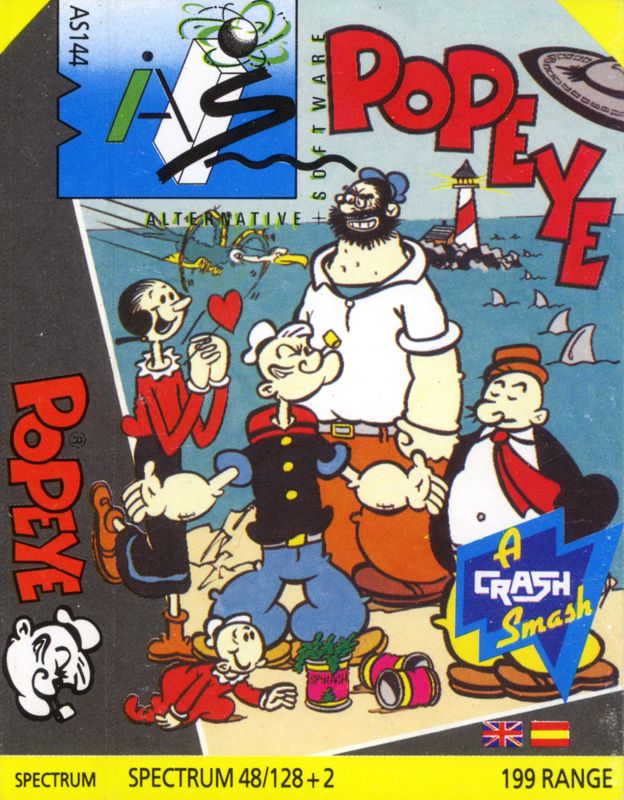 Full Cover for Popeye (ZX Spectrum) (Budget re-release (Alternative Software Ltd: 199 Range))