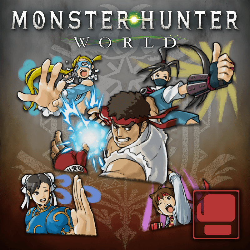 Front Cover for Monster Hunter: World - Sticker Set: Street Fighter V Set (PlayStation 4) (download release)