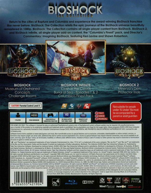 BioShock: The Collection cover or packaging material - MobyGames