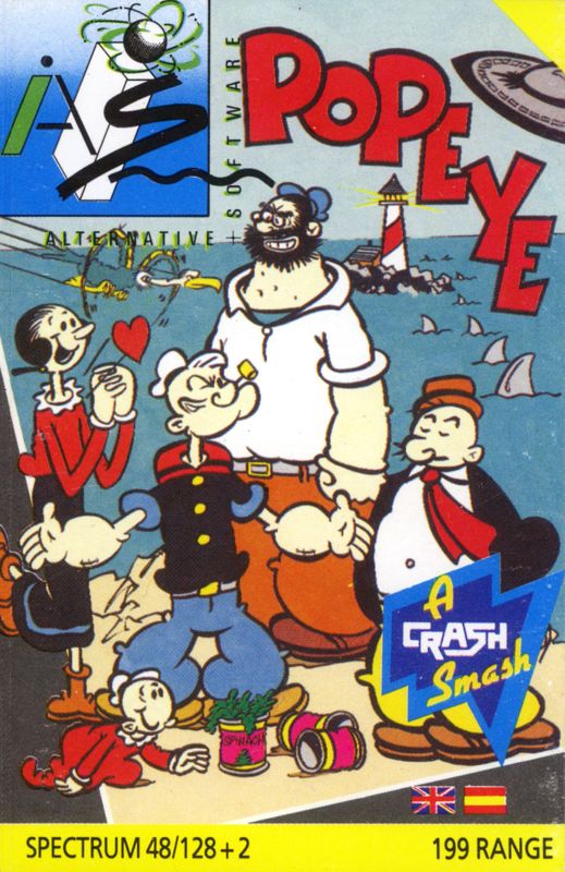 Front Cover for Popeye (ZX Spectrum) (Budget re-release (Alternative Software Ltd: 199 Range))