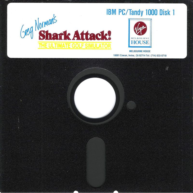 Media for Greg Norman's Shark Attack! The Ultimate Golf Simulator (DOS) (5.25" disk release): Disk 1/2