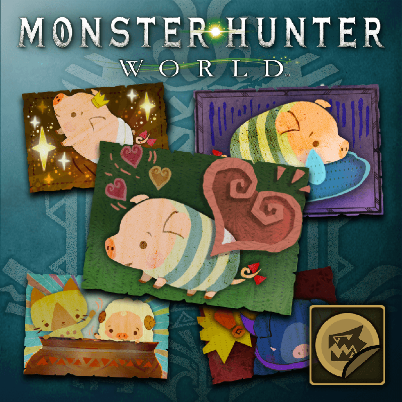Front Cover for Monster Hunter: World - Sticker Set: Poogie Set (PlayStation 4) (download release)