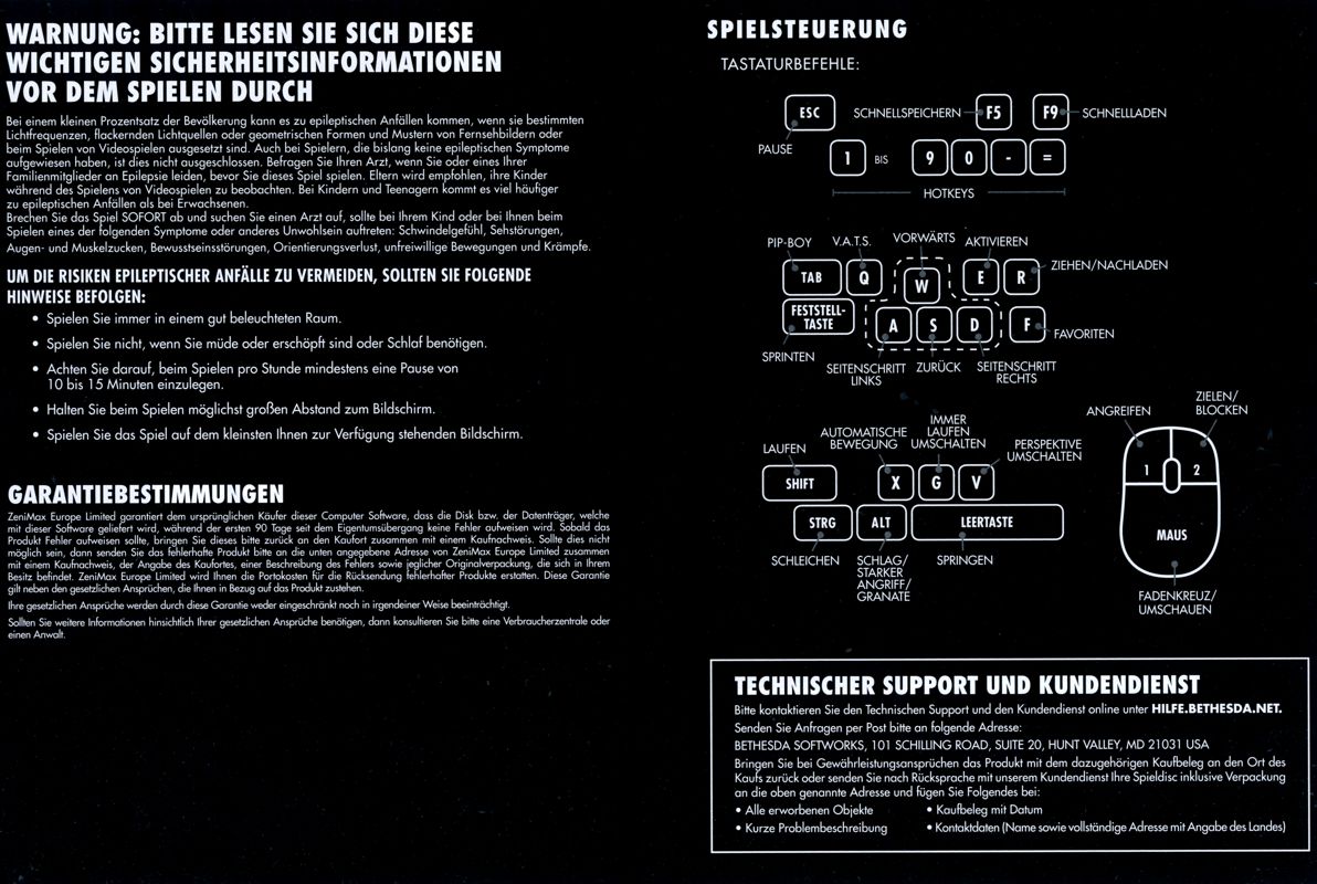 Inside Cover for Fallout 4: Game of the Year Edition (Windows)