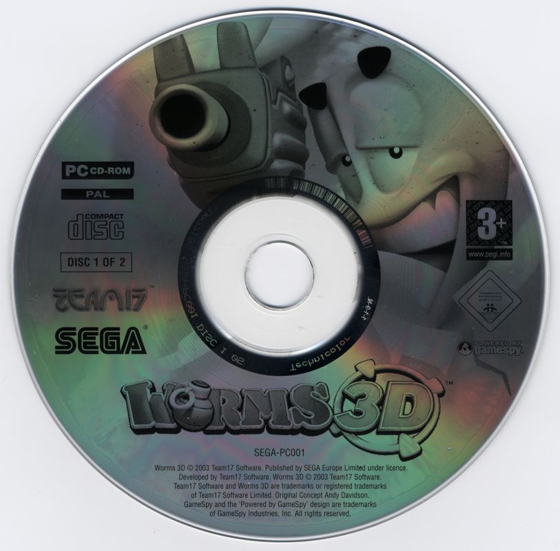 Media for Worms 3D (Windows): Disc 1