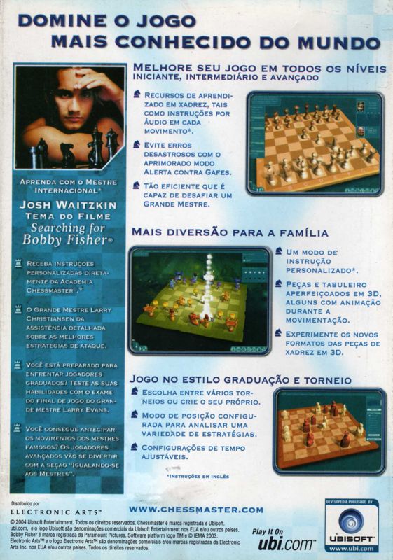 Back Cover for Chessmaster 10th Edition (Windows)