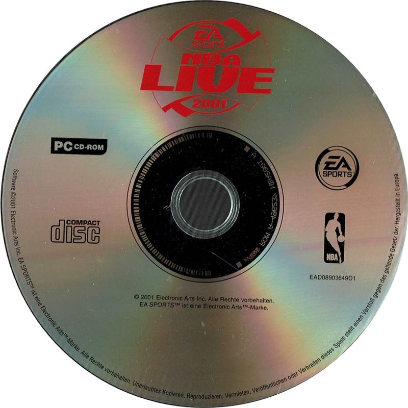 NBA Live 2001 cover or packaging material - MobyGames