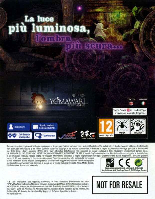 Inside Cover for Yomawari: Night Alone (PS Vita): left