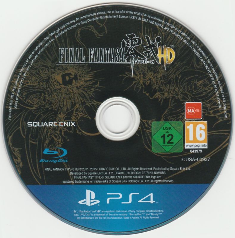 Media for Final Fantasy: Type-0 HD (Day One Edition) (PlayStation 4)