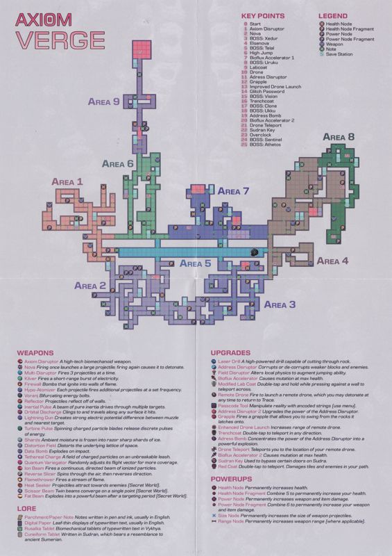Map for Axiom Verge (Multiverse Edition) (Nintendo Switch) (W/ Banderole)