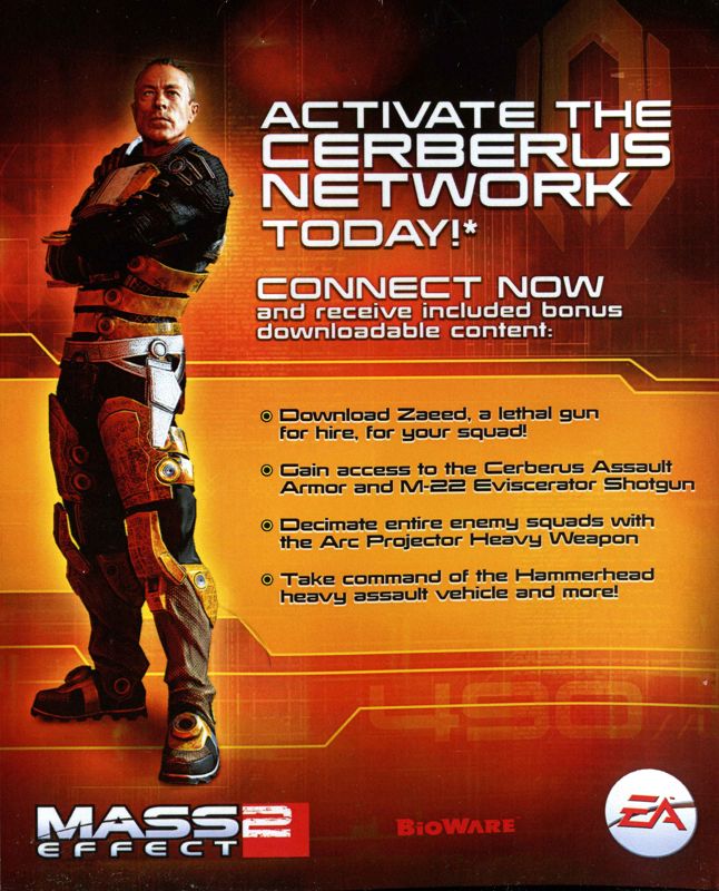 Other for Mass Effect 2 (PlayStation 3): DLC card - front