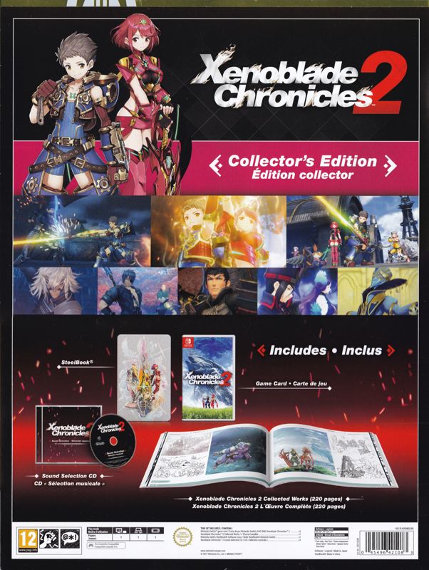 Back Cover for Xenoblade Chronicles 2 (Special Edition) (Nintendo Switch) (Sleeved (2-Way Slidable) Box /w Banderole)