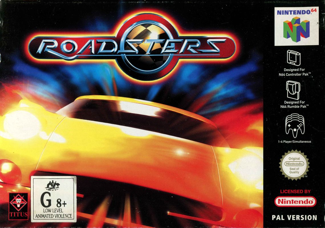 Driver nintendo. Roadsters Trophy Nintendo 64. Nintendo 64 гонки. Road Rash 64 Nintendo 64 обложка. Нинтендо 64 Ромы.