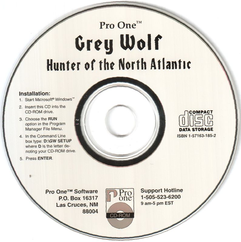 Media for Grey Wolf: Hunter of the North Atlantic (Windows 16-bit)