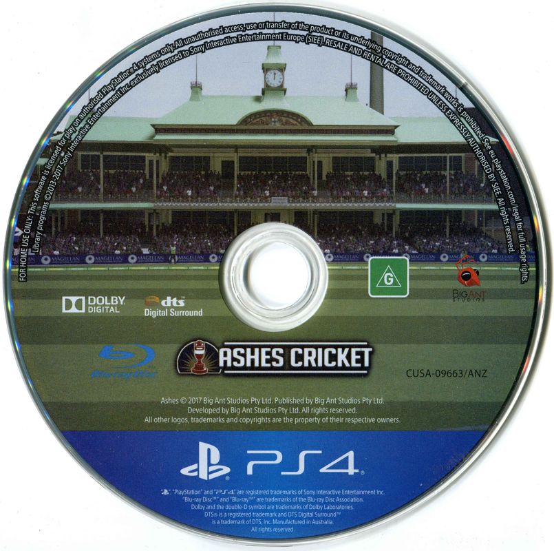 Media for Ashes Cricket (PlayStation 4)