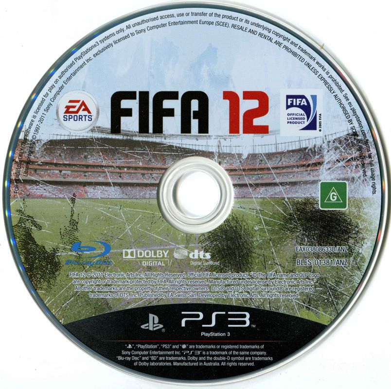 FIFA Soccer 12 cover or packaging material MobyGames