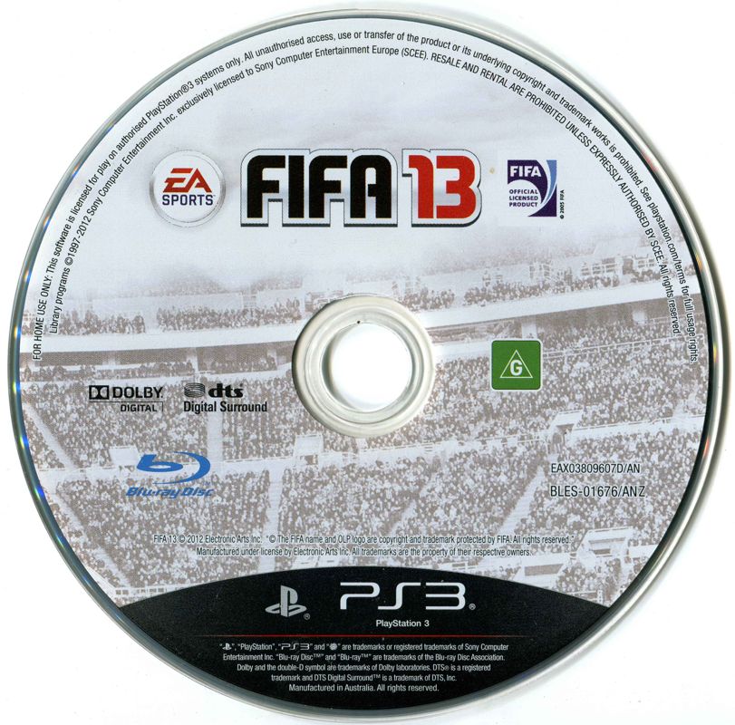 Media for FIFA Soccer 13 (PlayStation 3)