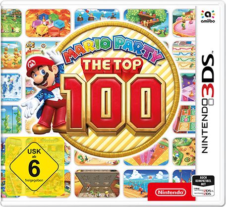 Front Cover for Mario Party: The Top 100 (Nintendo 3DS) (download release)