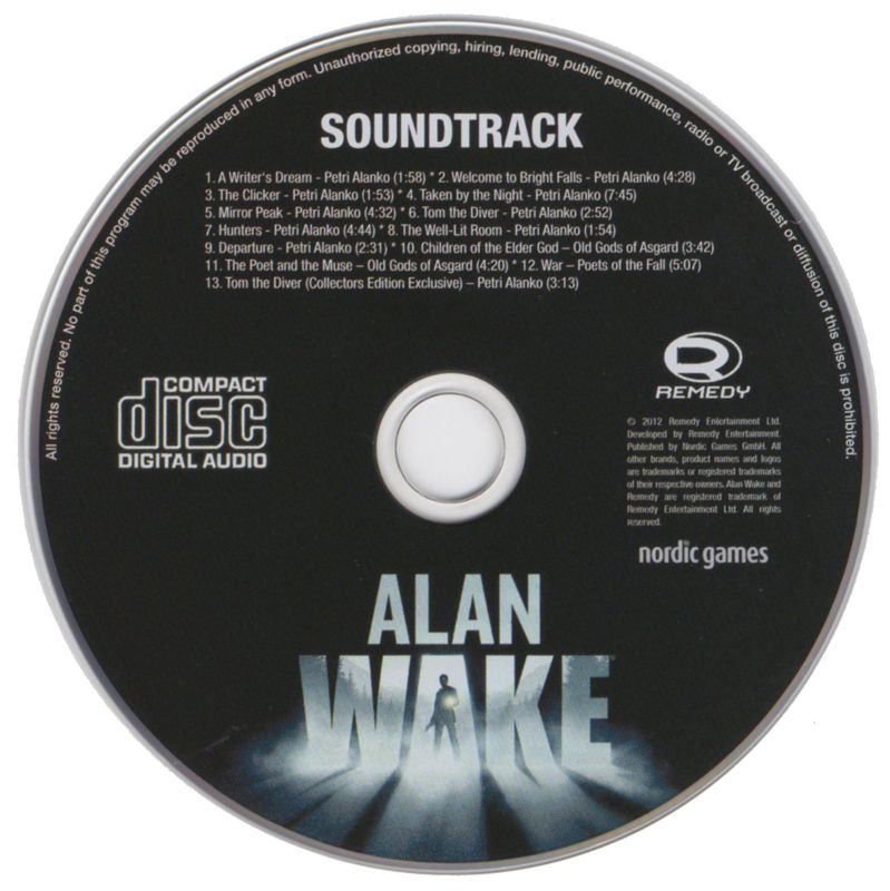 Soundtrack for Alan Wake (Collector's Edition) (Windows) (General European release): Media