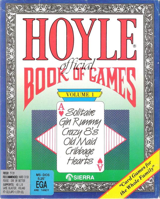 Front Cover for Hoyle: Official Book of Games - Volume 1 (DOS) (5.25" release (Version 1.000.115))