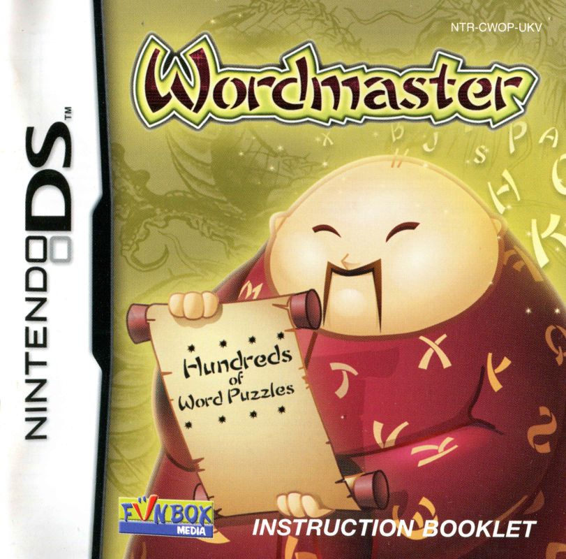 Manual for Wordmaster (Nintendo DS): Front