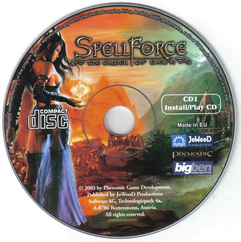 Media for SpellForce: The Order of Dawn (Windows) (Sold Out Software release): Disc 1