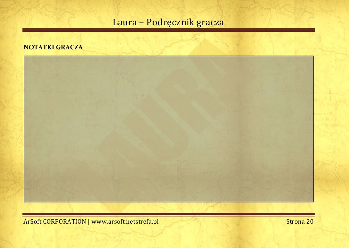 Manual for Laura (Atari 8-bit): Back