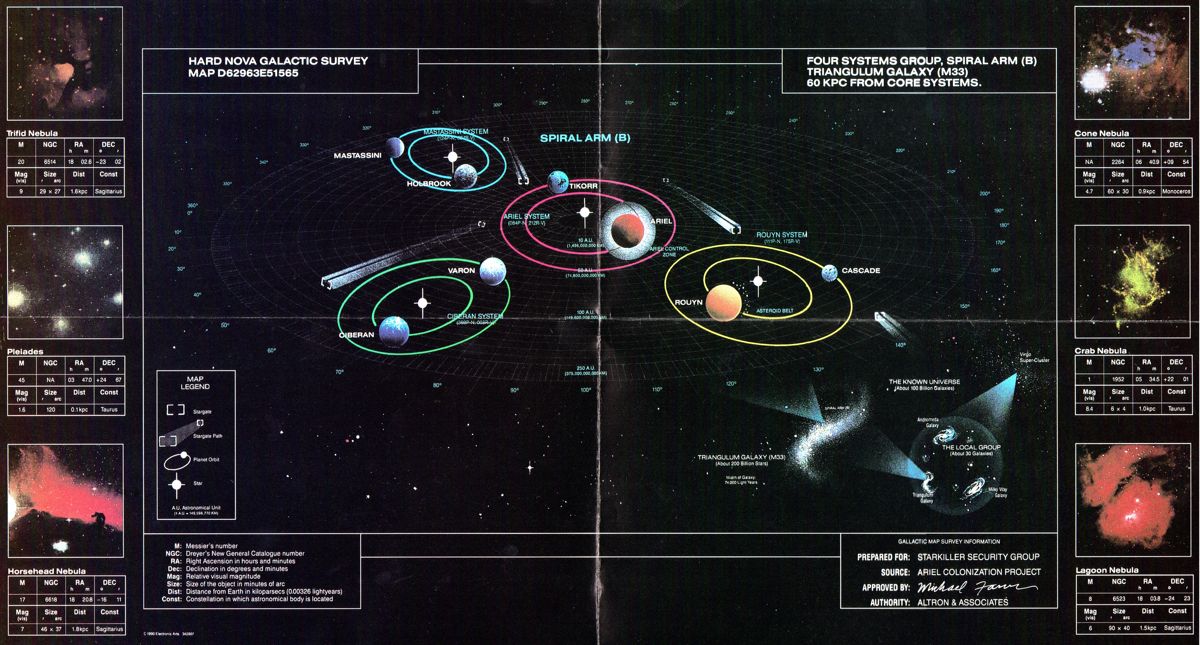 Map for Hard Nova (DOS): Galactic Survey Map