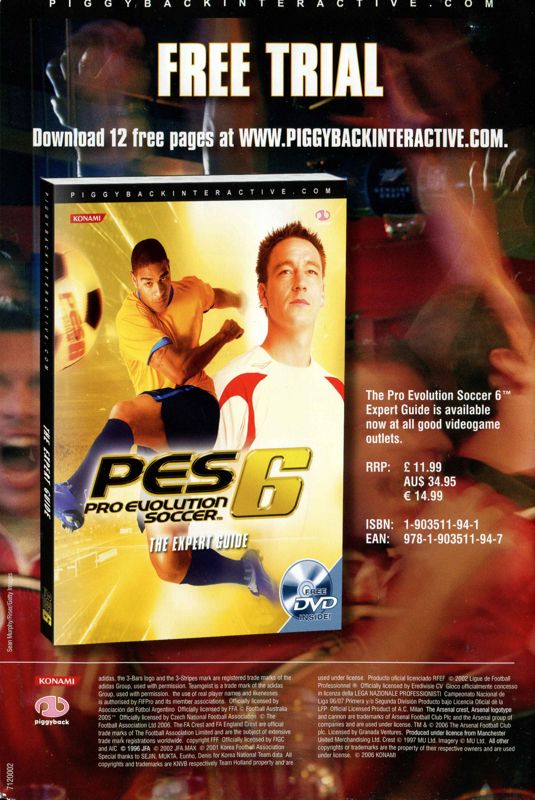 Advertisement for Winning Eleven: Pro Evolution Soccer 2007 (Xbox 360): Back