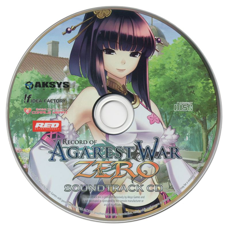 Media for Record of Agarest War Zero (Limited Edition) (Xbox 360): Soundtrack disc