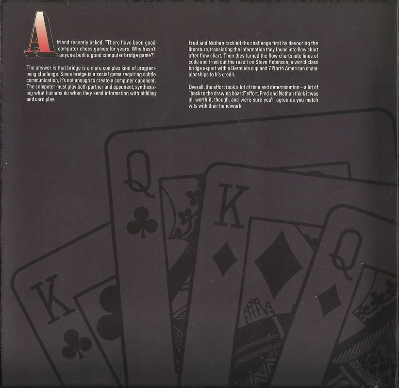 Inside Cover for Grand Slam Bridge (DOS) (5.25" release): Left