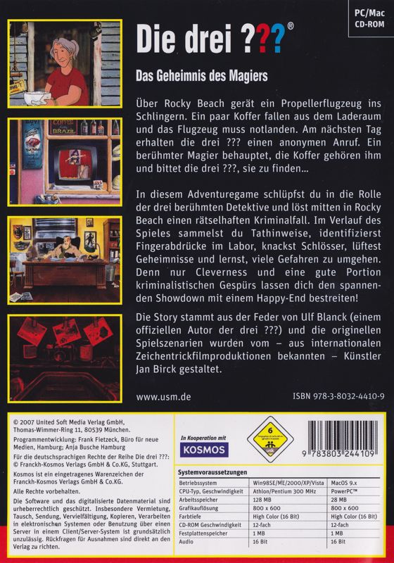 Other for Die Drei ???: Goldedition I (Macintosh and Windows): Das Geheimnis des Magiers - Keep Case - Back