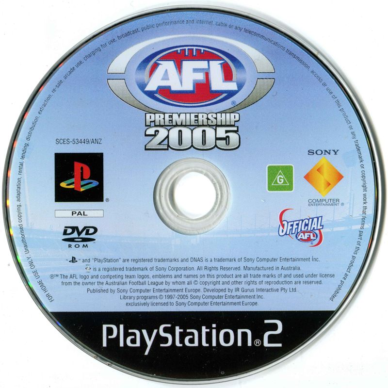Media for AFL Premiership 2005 (PlayStation 2)