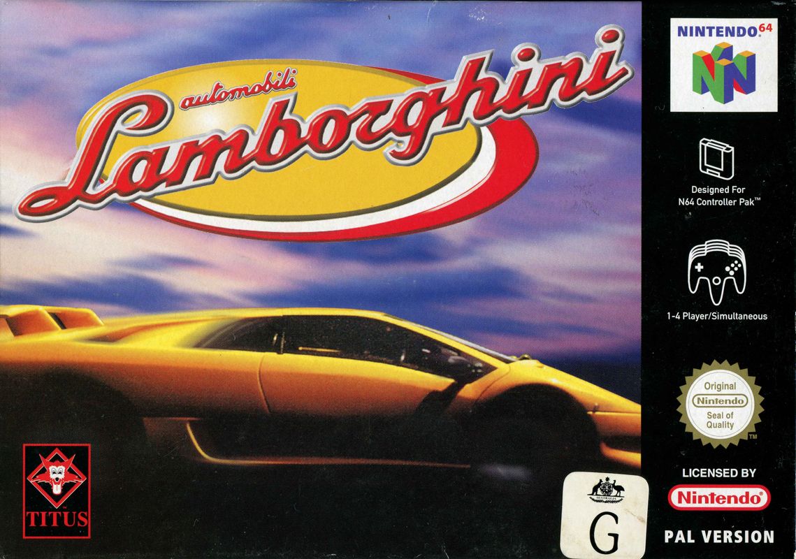 Front Cover for automobili Lamborghini (Nintendo 64)