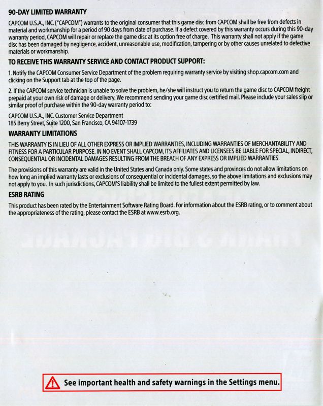 Inside Cover for Dead Rising 4: Frank's Big Package (PlayStation 4): Left
