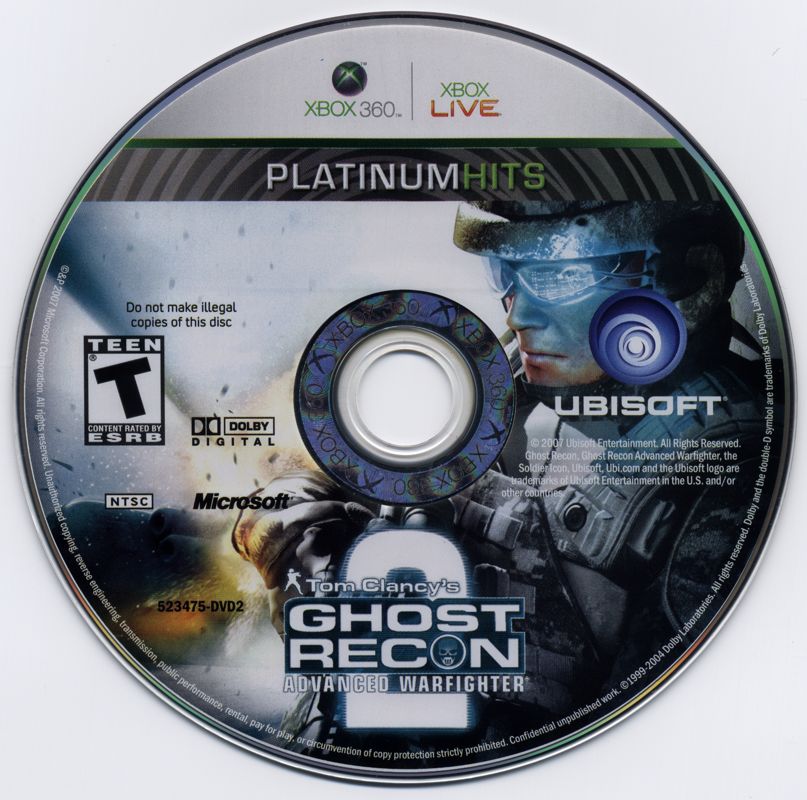 Tom Clancys Ghost Recon Advanced Warfighter 2 Cover Or Packaging Material Mobygames 7338