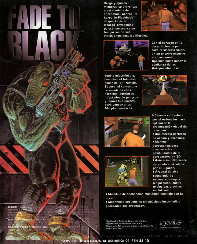 Back Cover for Fade to Black (DOS)