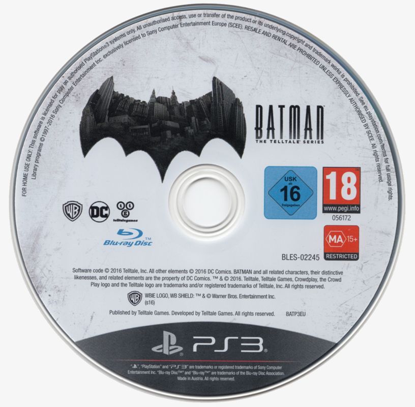 Batman: The Telltale Series cover or packaging material - MobyGames