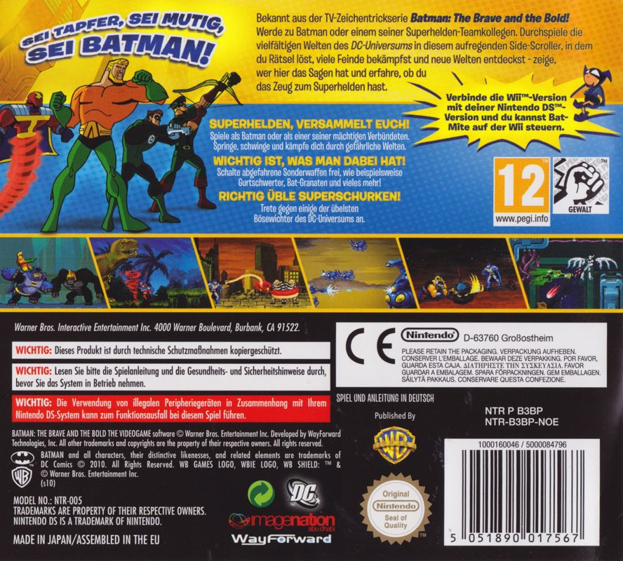 Batman: The Brave and The Bold - The Videogame cover or packaging ...