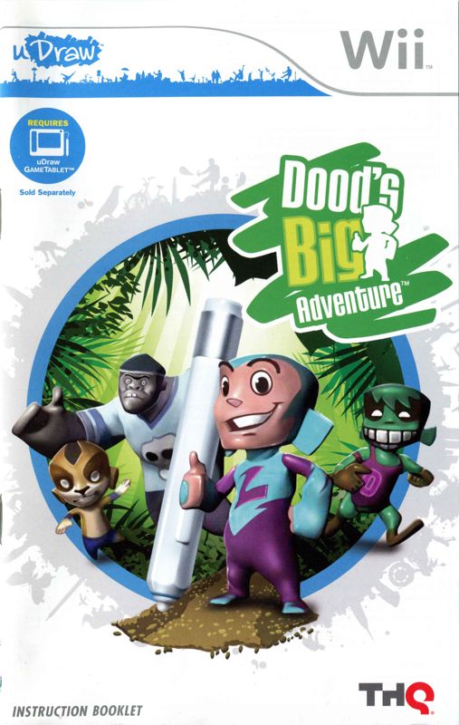 Manual for Dood's Big Adventure (Wii): Front