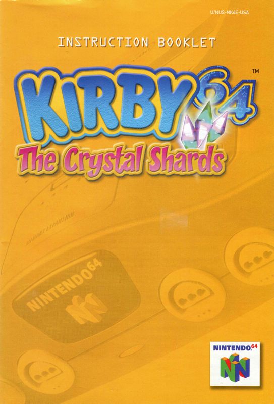 Manual for Kirby 64: The Crystal Shards (Nintendo 64): Front