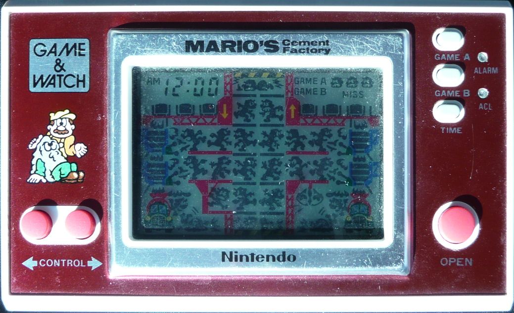 Hardware for Game & Watch Wide Screen: Mario's Cement Factory (Dedicated handheld): Front