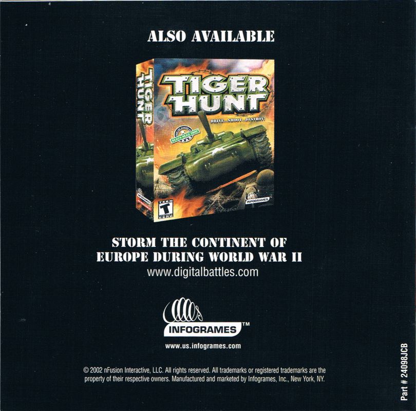 Manual for Deadly Dozen: Pacific Theater (Windows): Back